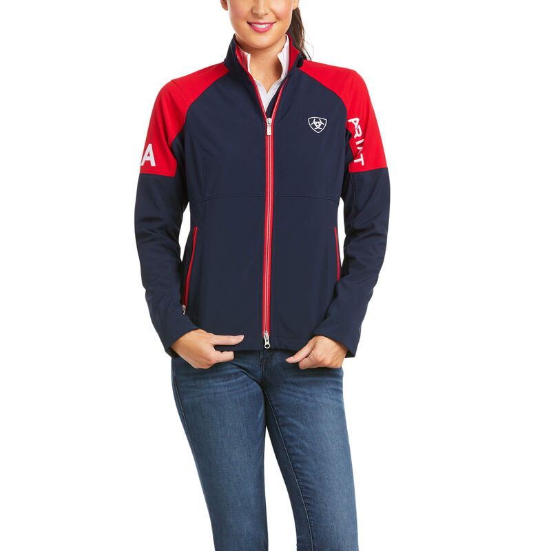 Chaqueta Ariat Global Softshell - Usa Azul Marino/Rojas Mujer - Chile 738-HDYJES